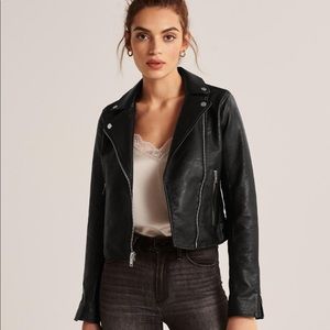 Abercrombie Faux Leather Moto Jacket size M